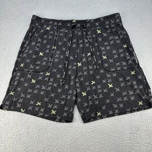 Pair Of Thieves Men's Shorts Extra Large XL Black Green All Over Lounge Soft Gym